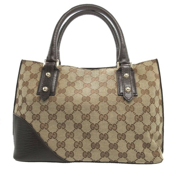 Gucci 137475 Shelly GG Canvas Leather Beige Brown Handbag 1789GUCCI - Picture 3 of 9